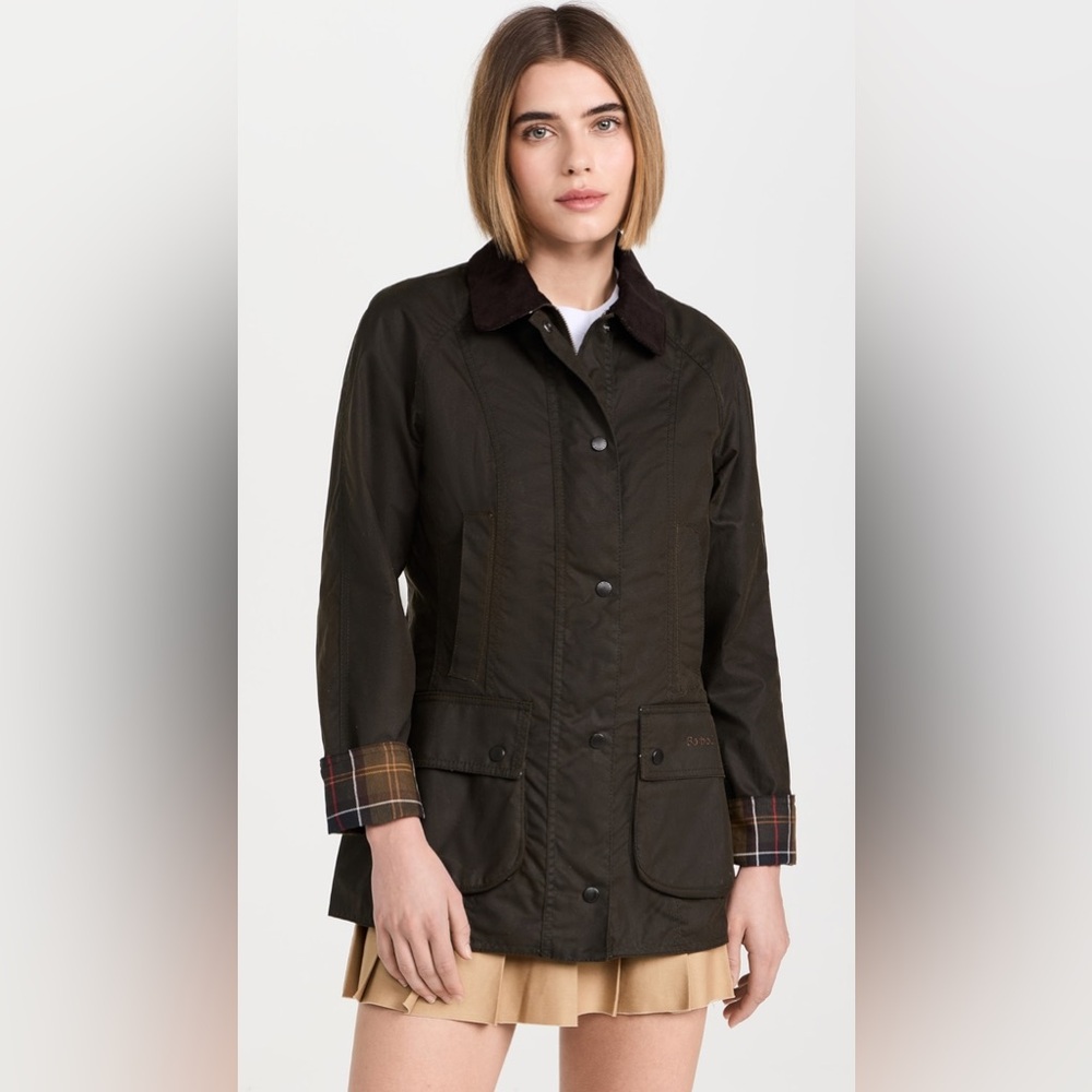 Barbour Classic Beadnell Waxed Jacket in Olive 8
